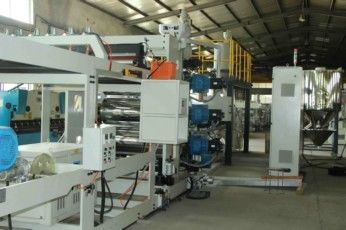 Stable Efficiency PP PS Sheet Extrusion Making Machine With Double Position Winder
